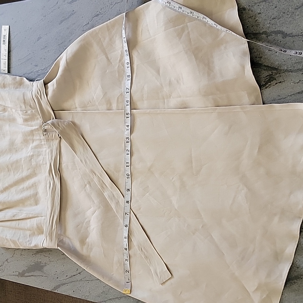 ANTONIO MELANI Natural Stretch Linen Eleanor Sleeveless Dress beige size 14 NWT - Picture 14 of 16